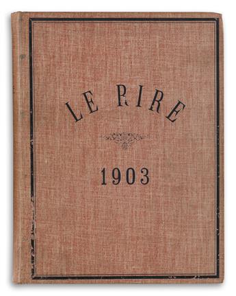 VARIOUS ARTISTS. LE RIRE & LE SOURIRE. Six bound volumes. 1896-1903. Each approximately 12x10 inches, 31x26 cm.